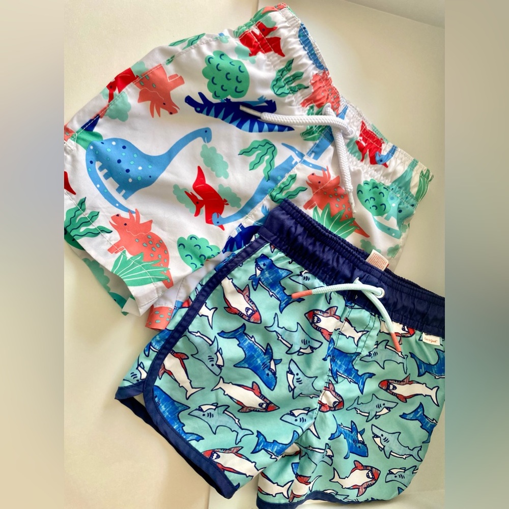 PLACE Sport Dino & Cat & Jack Shark Lot Of Shorts, Trunks Like New, Size 12-18mn